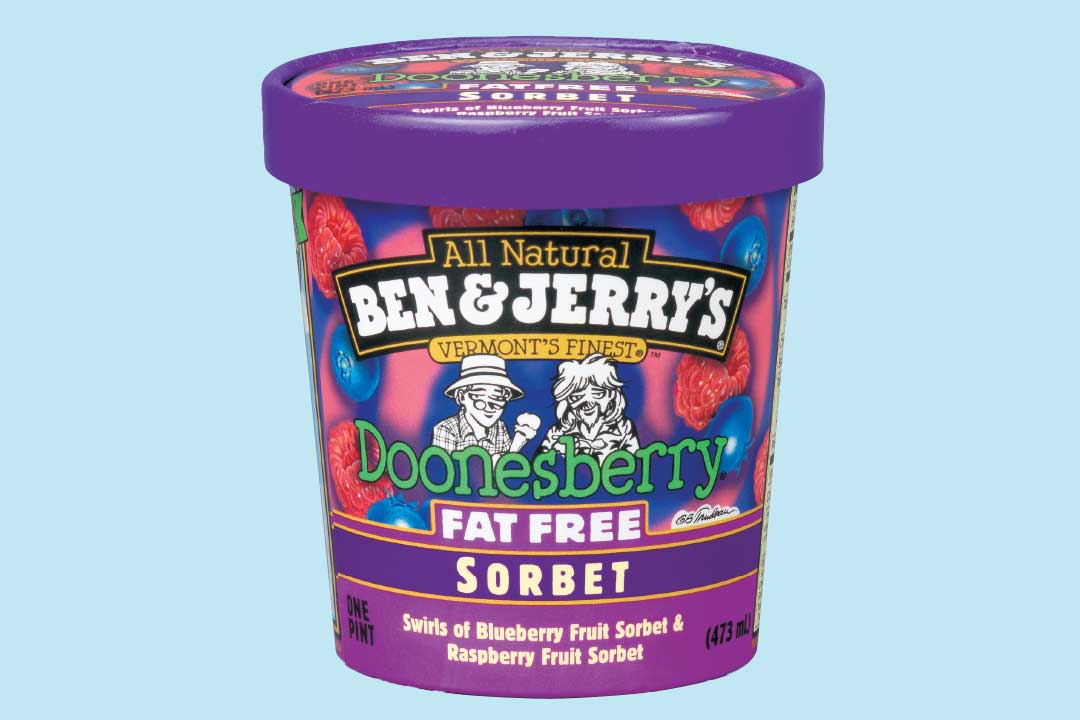 Tarrina de sorbete Doonesberry sin grasa