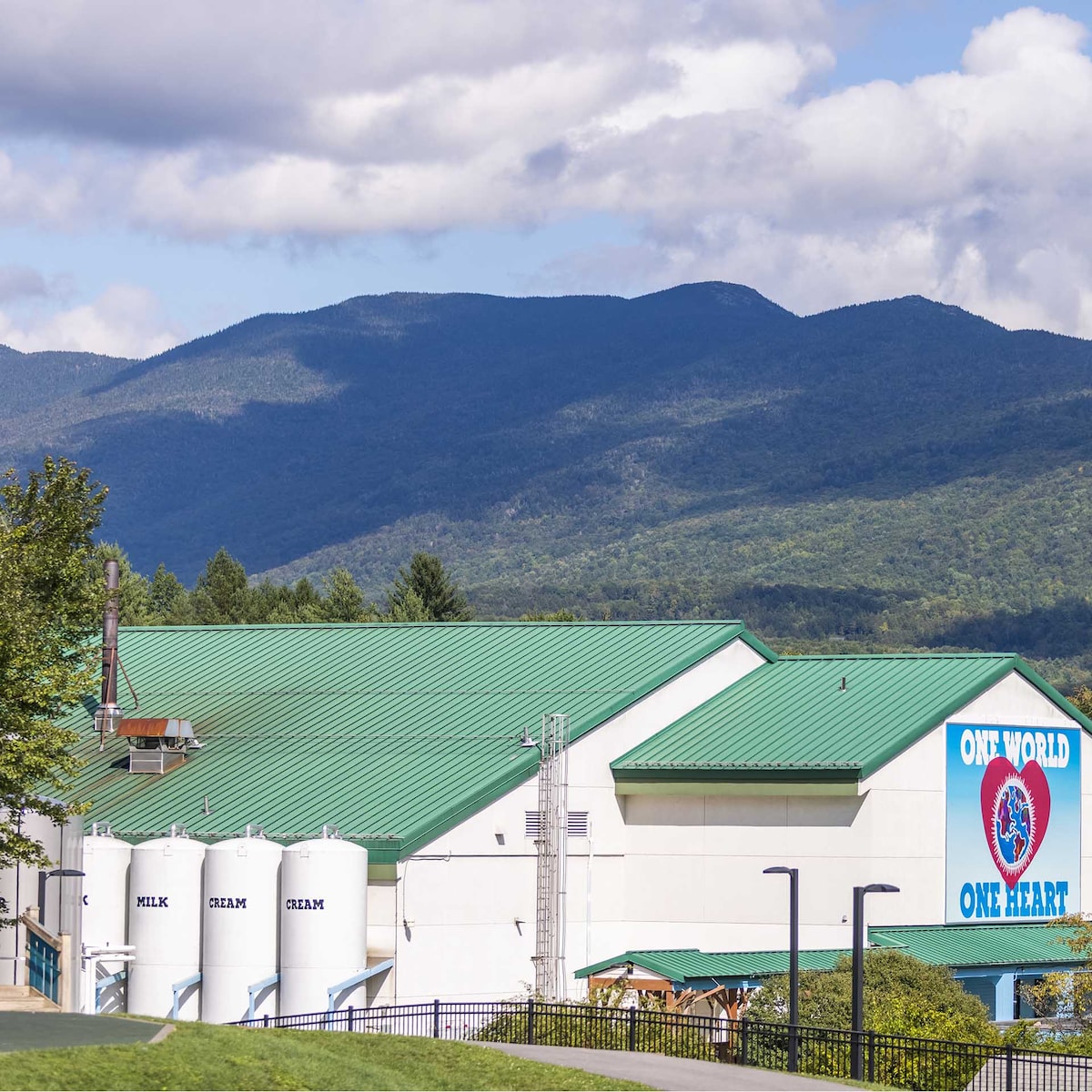 Exterior de una fábrica de Ben & Jerry’s